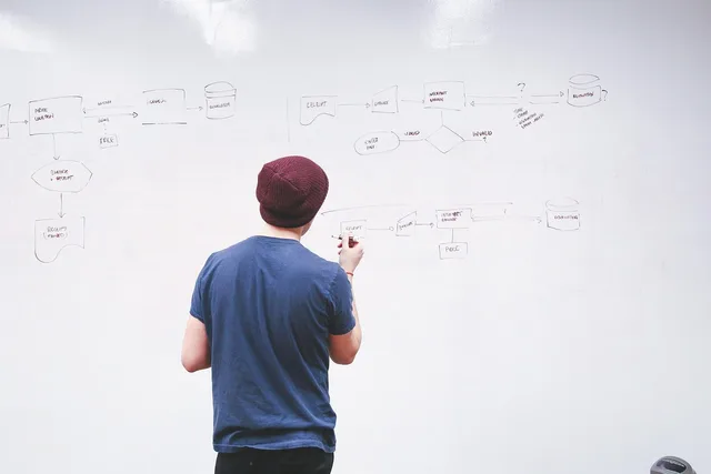 whiteboard, man, presentation, write, display, explain, strategy, diagram, flow chart, startup, plan, corporate, business, planning, organization, data, board, management, information, technology, internet, networking, network, whiteboard, whiteboard, whiteboard, whiteboard, whiteboard, presentation, explain, explain, strategy, flow chart, flow chart, startup, startup, startup, startup, plan, planning, planning, data, management. Five delivery routes for one customer data journey, compared without picking a winner